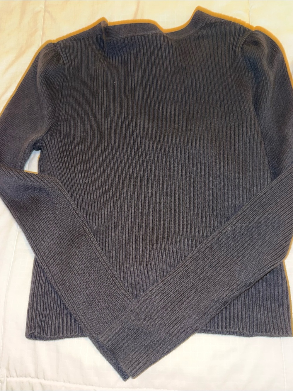 GAP Black Ribbed V-Neck Button Cardigan - Picture 2 of 3